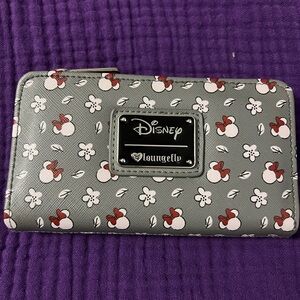 Loungefly Disney Gray Floral Wallet